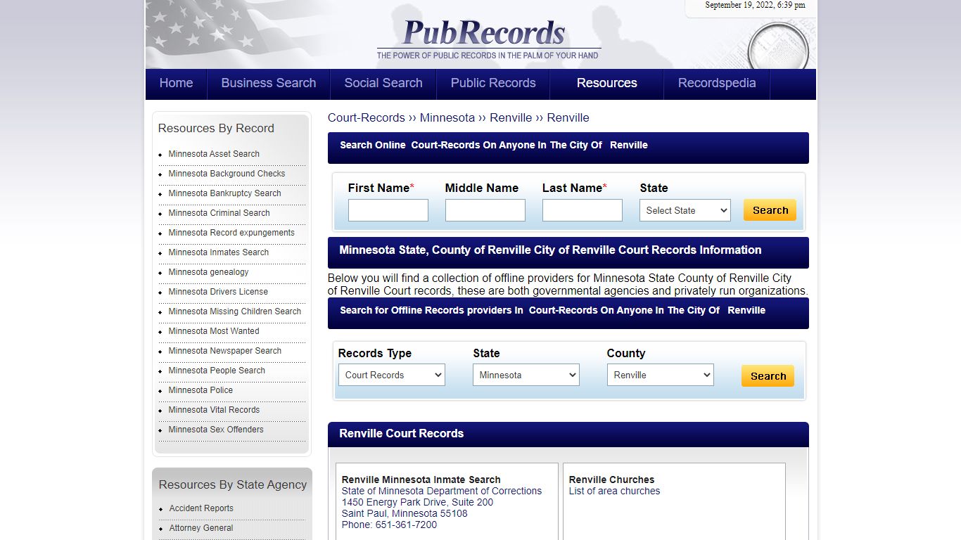 Renville, Renville County, Minnesota Court Records